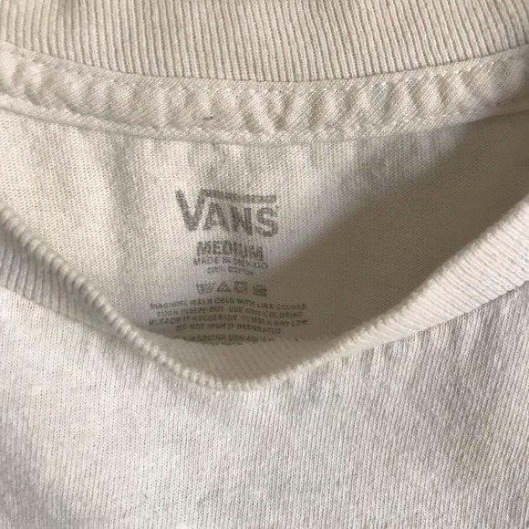 Pre-owned Unisex Vans White Size M T-Shirt - Picture 3 of 3